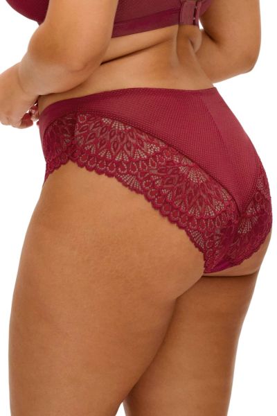 Elomi Tiernie Brief -alushousut - Tibetan Red Midihousut Tiernie-sarjaan. S/38 - 4XL/50 EL303350-TIB