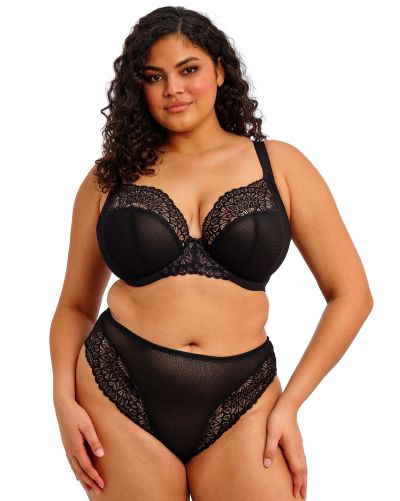 Elomi Tiernie Brief -alushousut - Black Midihousut Tiernie-sarjaan. S/38 - 4XL/50 EL303350-BLK