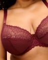Elomi Tiernie UW Stretch Plunge -rintaliivit - Tibetan Red-thumb Kaarituettu, kokokuppinen ja toppaamaton plunge-liivi joustopitsisellä kupin reunalla. 70-100, E-O EL303334-TIB