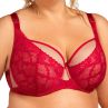 Nessa Tiffany UW Soft -rintaliivit Lipstick Red-thumb Kaarituettu, toppaamaton liivi kaksikerroksisilla mesh- ja joustopitsikupeilla. 65-100, E-O TIF-550-RED