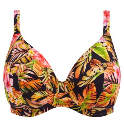 Elomi Tiger Valley UW Plunge -bikiniliivit Black  Kaarituettu edestä avara plungemallinen bikiniliivi. 75-100, F-M ES802302-BLK