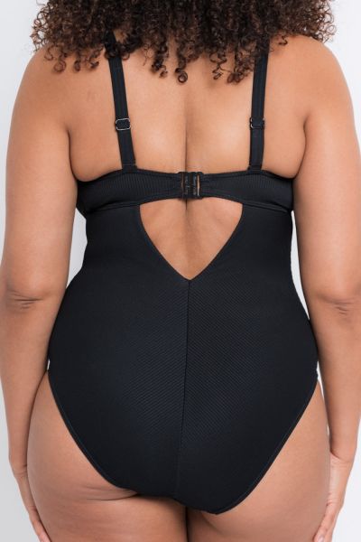 Curvy Kate Twist & Shout NW Plunge -uimapuku Black Kaaritueton, kuppikokomitoitettu kokouimapuku 65-90 E/F - M/N CS-024-606-BLK