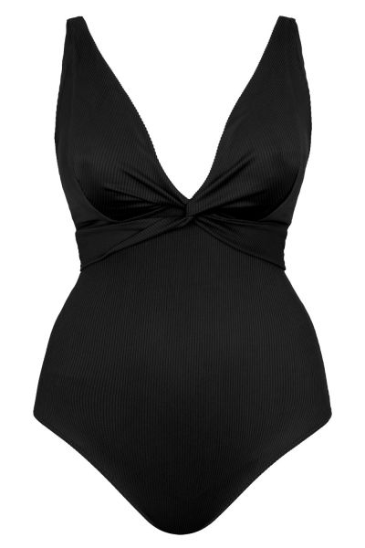 Curvy Kate Twist & Shout NW Plunge -uimapuku Black Kaaritueton, kuppikokomitoitettu kokouimapuku 65-90 E/F - M/N CS-024-606-BLK