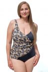 Plaisir Lingerie Untamed Faux Wrap-uimapuku Big Cats-thumb Uimapuku sisäänommellulla liiviosalla 42-56, C-H T0056-18/CATS