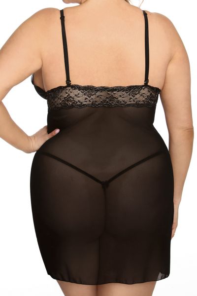 Anaïs apparel Anaïs+ Valencia-meshmekko musta  XL-6XL 