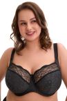 Gaia Lingerie Willow UW Soft -rintaliivit Black-thumb Kaarituettu, toppaamaton, täyskuppinen liivi sivutuella. 75-105, D-O BSM-1320-CZA