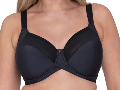 Curvy Kate WonderFull Full Cup -rintaliivit musta Kaarituettu, toppaamaton täyskuppinen liivi erityisillä pehmustetyynyillä kaaritukien päissä 70-105, E-O CK-018-102-BLK