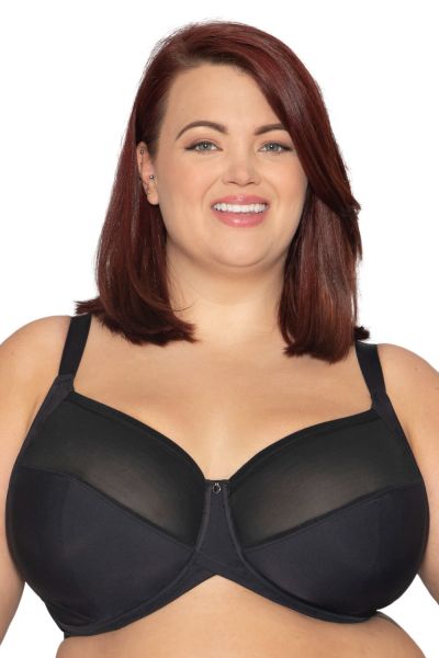 Curvy Kate WonderFull Full Cup -rintaliivit musta Kaarituettu, toppaamaton täyskuppinen liivi erityisillä pehmustetyynyillä kaaritukien päissä 70-105, E-O CK-018-102-BLK