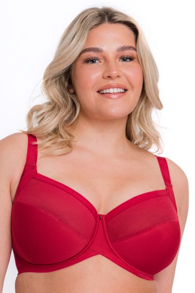 Curvy Kate Wonderfully Full Cup -rintaliivit Strawberry Kaarituettu, toppaamaton täyskuppinen liivi. 70-105, E-O CK-061-102-STY