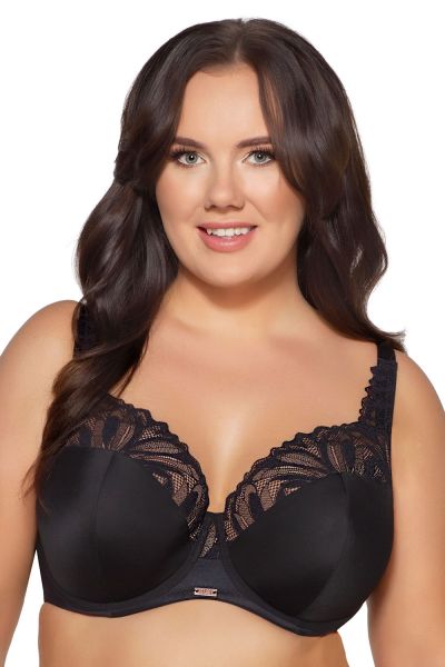 Ava Yasemin Semi Soft -rintaliivit Black Kaarituettu, puolitopattu liivi. 65-105, D-L AV2105-BLK