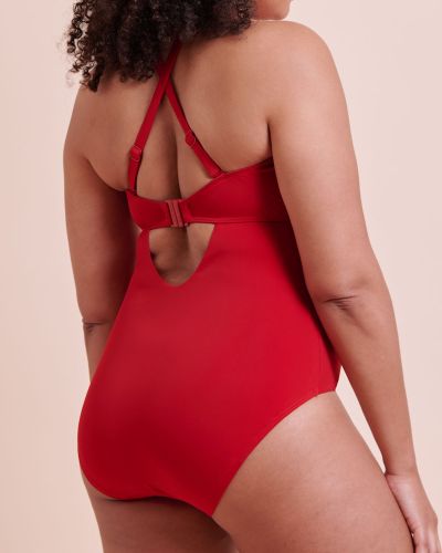 Curvy Kate Zip Tide NW Multiway -uimapuku - Red Kaaritueton kokouimapuku E-L-kupille. S/36-38 - 2XL/52-54 CS-035606-RED