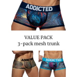 Addicted Mesh bokserit push up 3-pack tropical print
