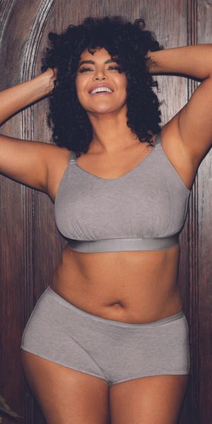 Elomi Downtime Leisure bra black and grey marl