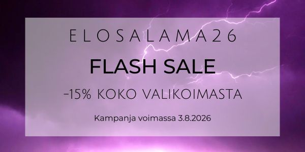 Nyt salamoi! Koodilla ELOSALAMA26 -15% koko valikoimasta 3.8.