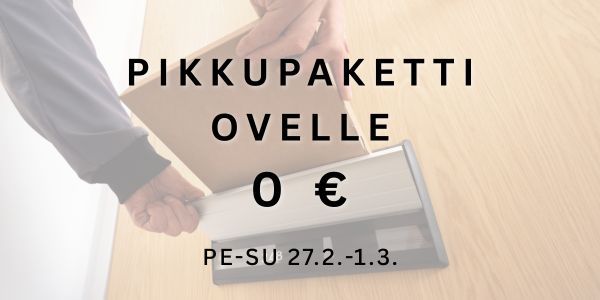 Ilmainen toimitus: Pikkupaketti ovelle 0€ viikonlopun ajan!