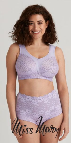 Miss Maryn mukavat ja laadukkaat rintaliivit ja alushousut - kuvassa Lovely Jacquard laventelin sävyssä